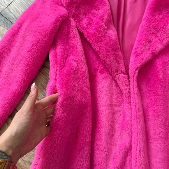 Buddy Love Hot Pink Faux Fur Jacket - Picture 3 of 6